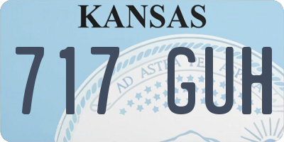 KS license plate 717GUH