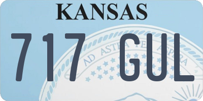 KS license plate 717GUL