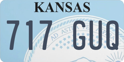 KS license plate 717GUQ