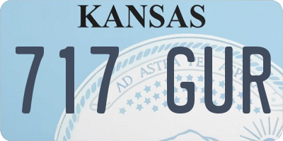 KS license plate 717GUR