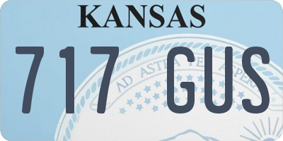 KS license plate 717GUS