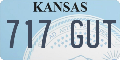 KS license plate 717GUT