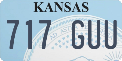KS license plate 717GUU
