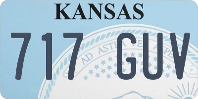 KS license plate 717GUV