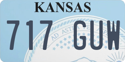 KS license plate 717GUW