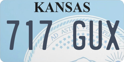KS license plate 717GUX