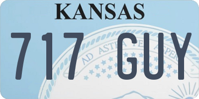 KS license plate 717GUY