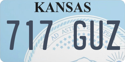 KS license plate 717GUZ