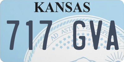 KS license plate 717GVA