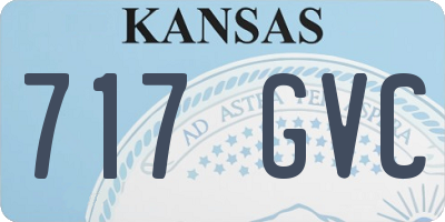 KS license plate 717GVC