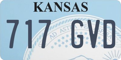 KS license plate 717GVD