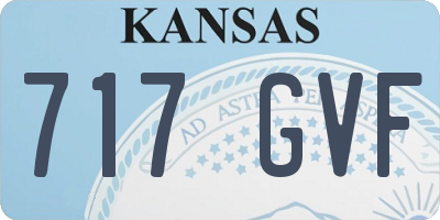 KS license plate 717GVF