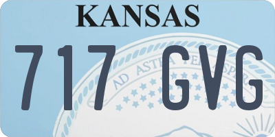 KS license plate 717GVG