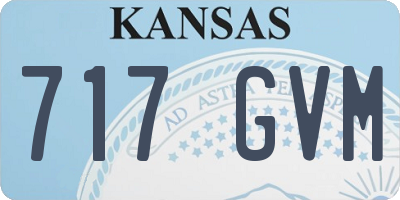 KS license plate 717GVM