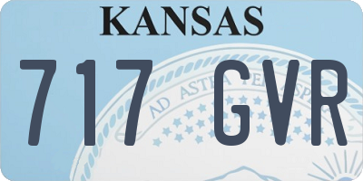 KS license plate 717GVR