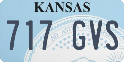 KS license plate 717GVS