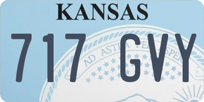 KS license plate 717GVY