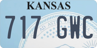 KS license plate 717GWC