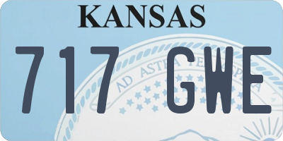 KS license plate 717GWE