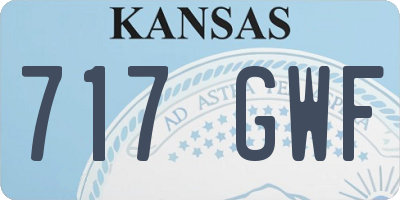 KS license plate 717GWF