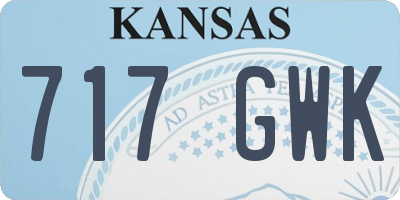 KS license plate 717GWK