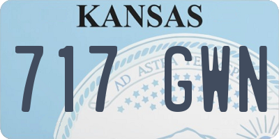 KS license plate 717GWN