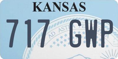 KS license plate 717GWP