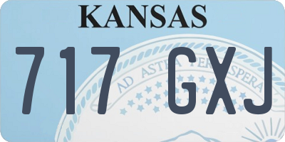 KS license plate 717GXJ