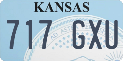 KS license plate 717GXU