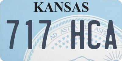 KS license plate 717HCA