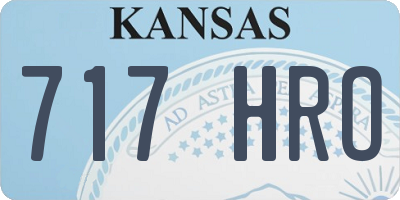 KS license plate 717HRO