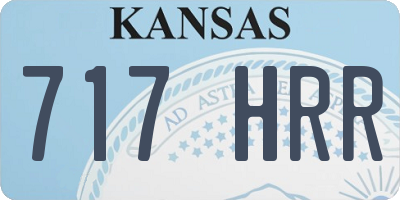 KS license plate 717HRR
