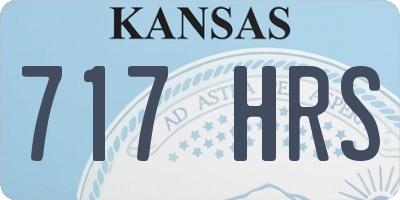 KS license plate 717HRS