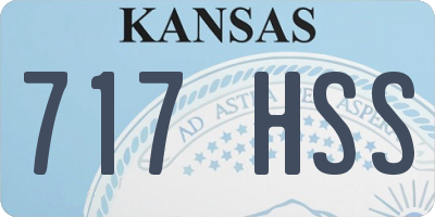 KS license plate 717HSS