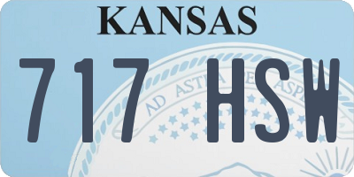 KS license plate 717HSW