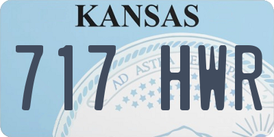 KS license plate 717HWR