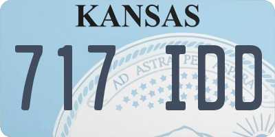 KS license plate 717IDD