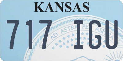 KS license plate 717IGU