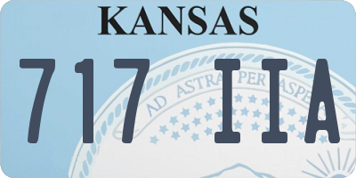 KS license plate 717IIA