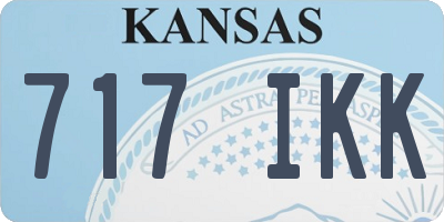 KS license plate 717IKK