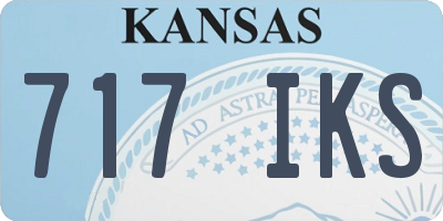 KS license plate 717IKS