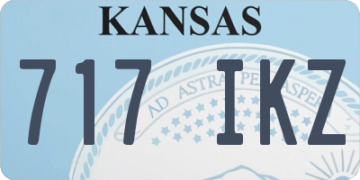 KS license plate 717IKZ