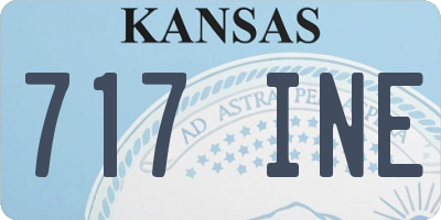 KS license plate 717INE
