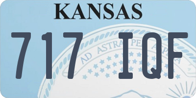 KS license plate 717IQF