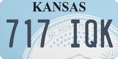 KS license plate 717IQK