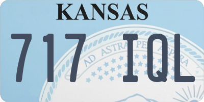 KS license plate 717IQL