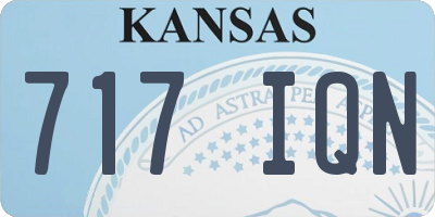 KS license plate 717IQN