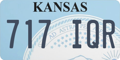 KS license plate 717IQR