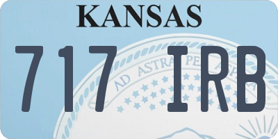 KS license plate 717IRB