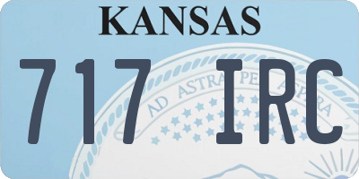 KS license plate 717IRC